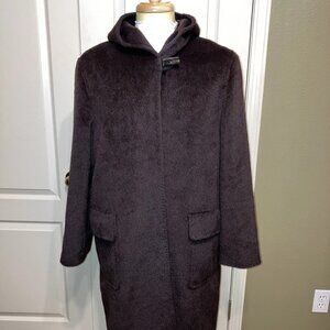 CINZIA ROCCA Jacket PIACENZA BABY LLAMA Brown - Sz 12 (IT 48) Made in Italy